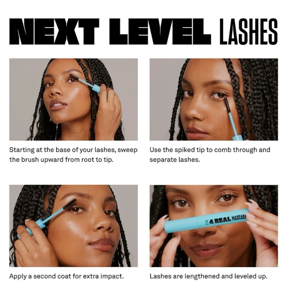 Babe Lash 4 Real Mascara in Black. Brand New. 8.5g. 0.29 OZ. Vegan.